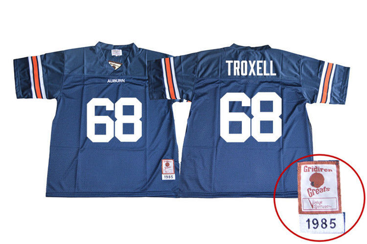 1985 Throwback Men #68 Austin Troxell Auburn Tigers College Football Jerseys Sale-Navy - Click Image to Close